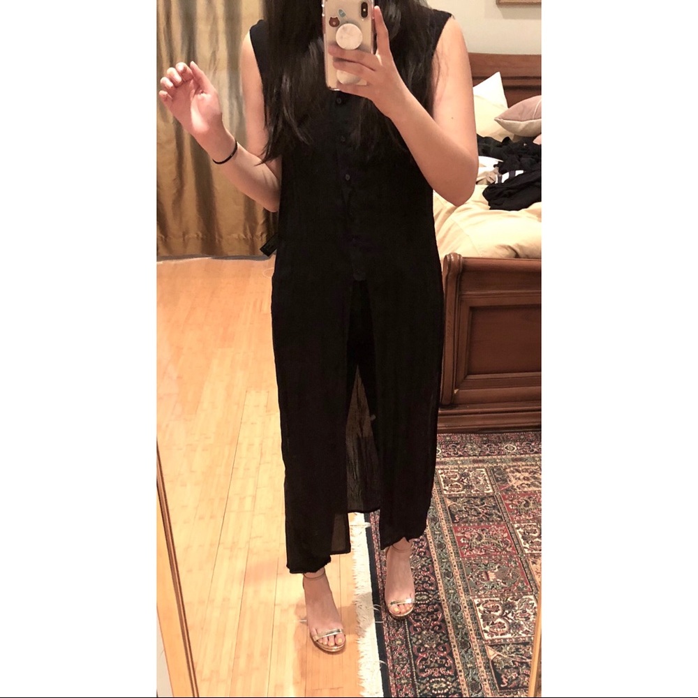 Zara long button up tunic size small